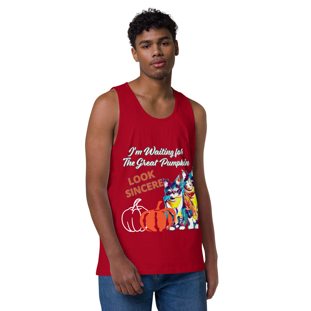 Great Pumpkin, look Sincere, Men’s premium tank top