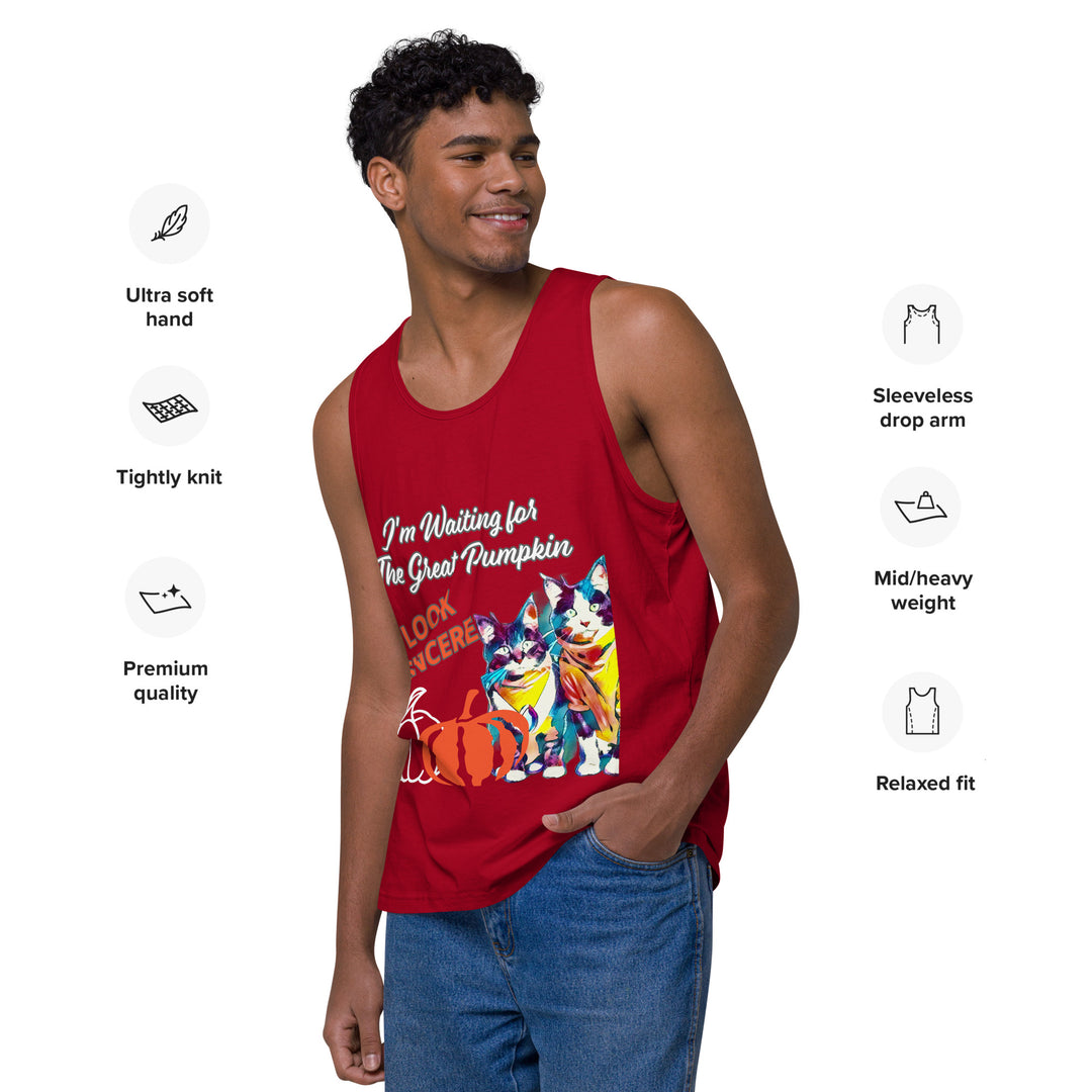 Great Pumpkin, look Sincere, Men’s premium tank top