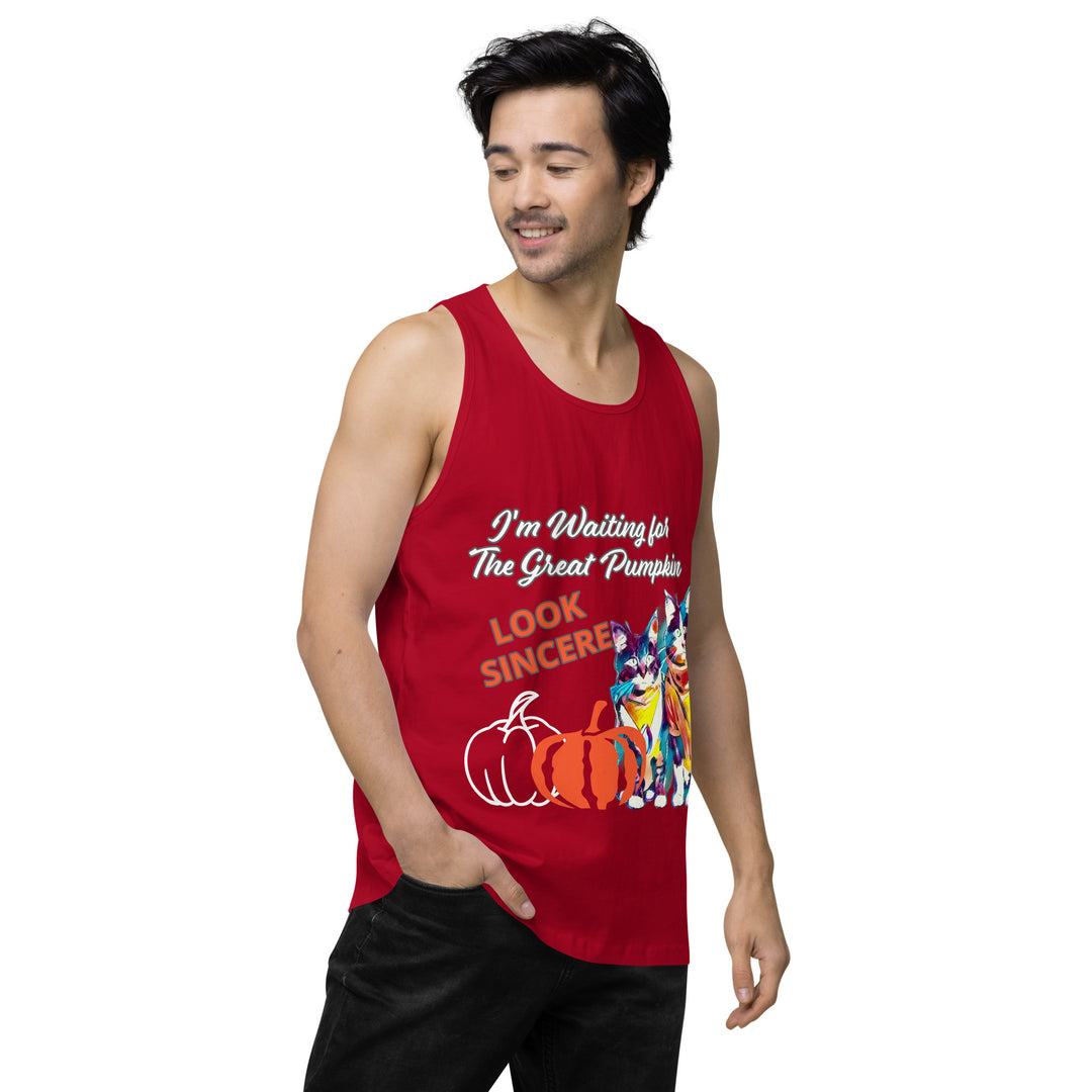 Great Pumpkin, look Sincere, Men’s premium tank top