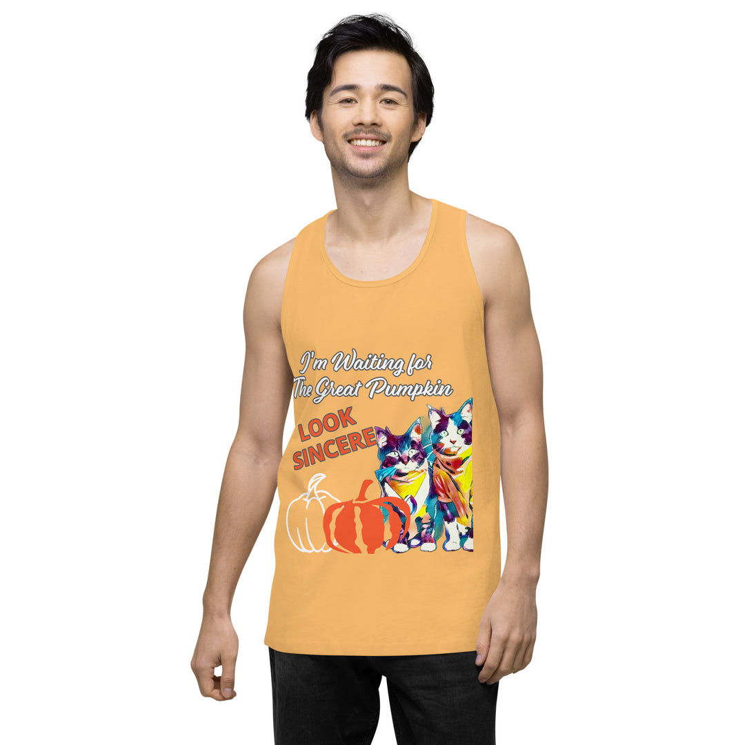 Great Pumpkin, look Sincere, Men’s premium tank top