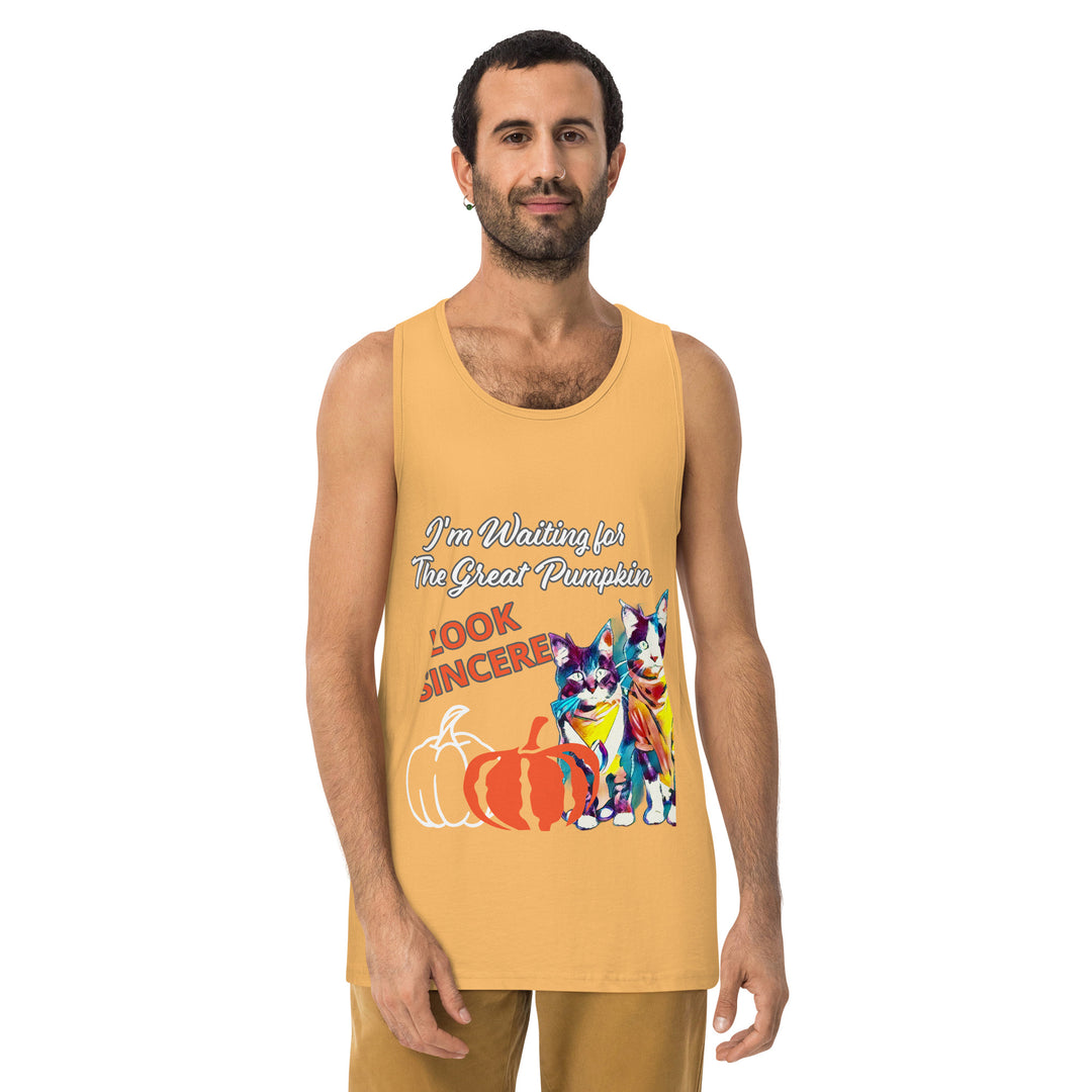 Great Pumpkin, look Sincere, Men’s premium tank top
