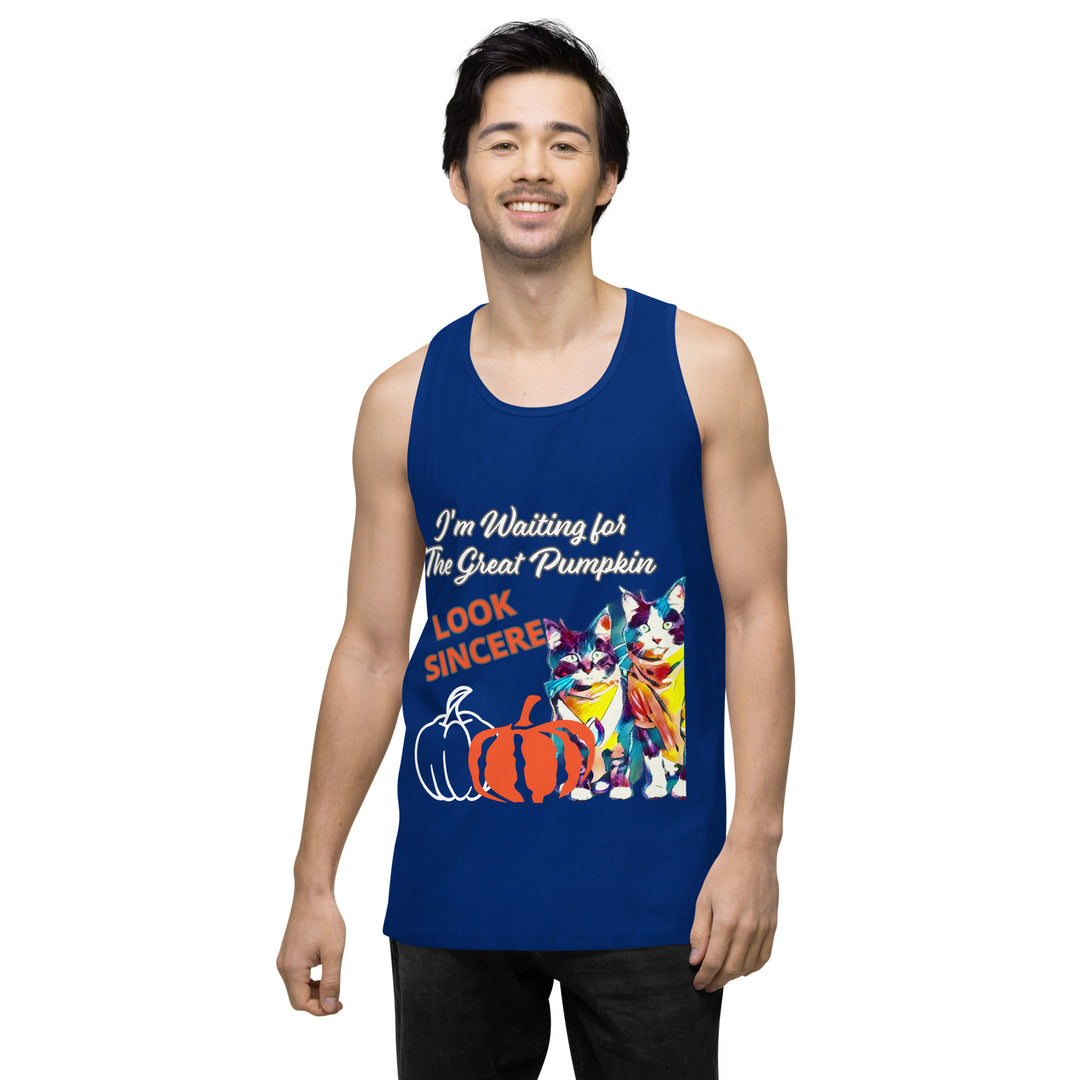 Great Pumpkin, look Sincere, Men’s premium tank top
