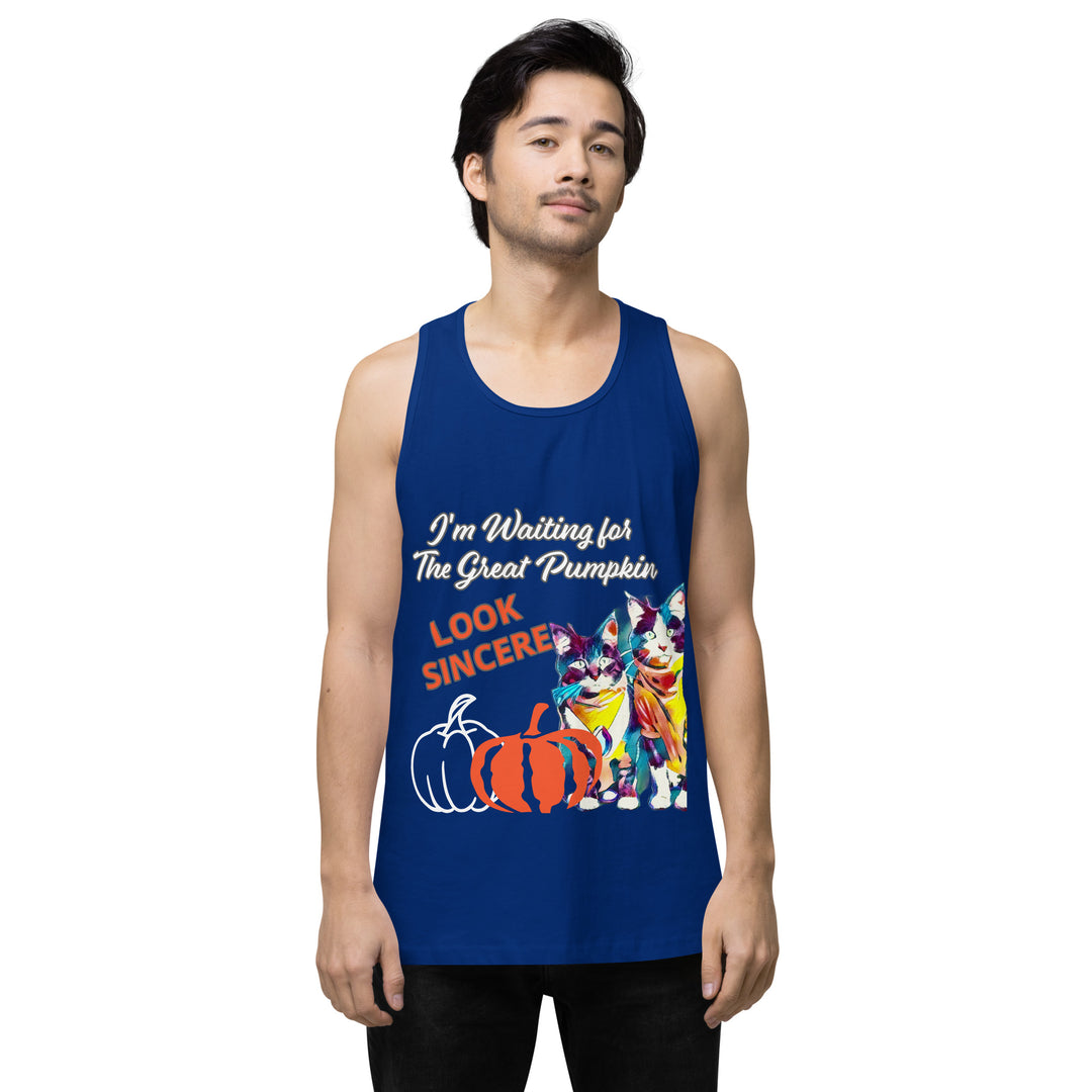 Great Pumpkin, look Sincere, Men’s premium tank top