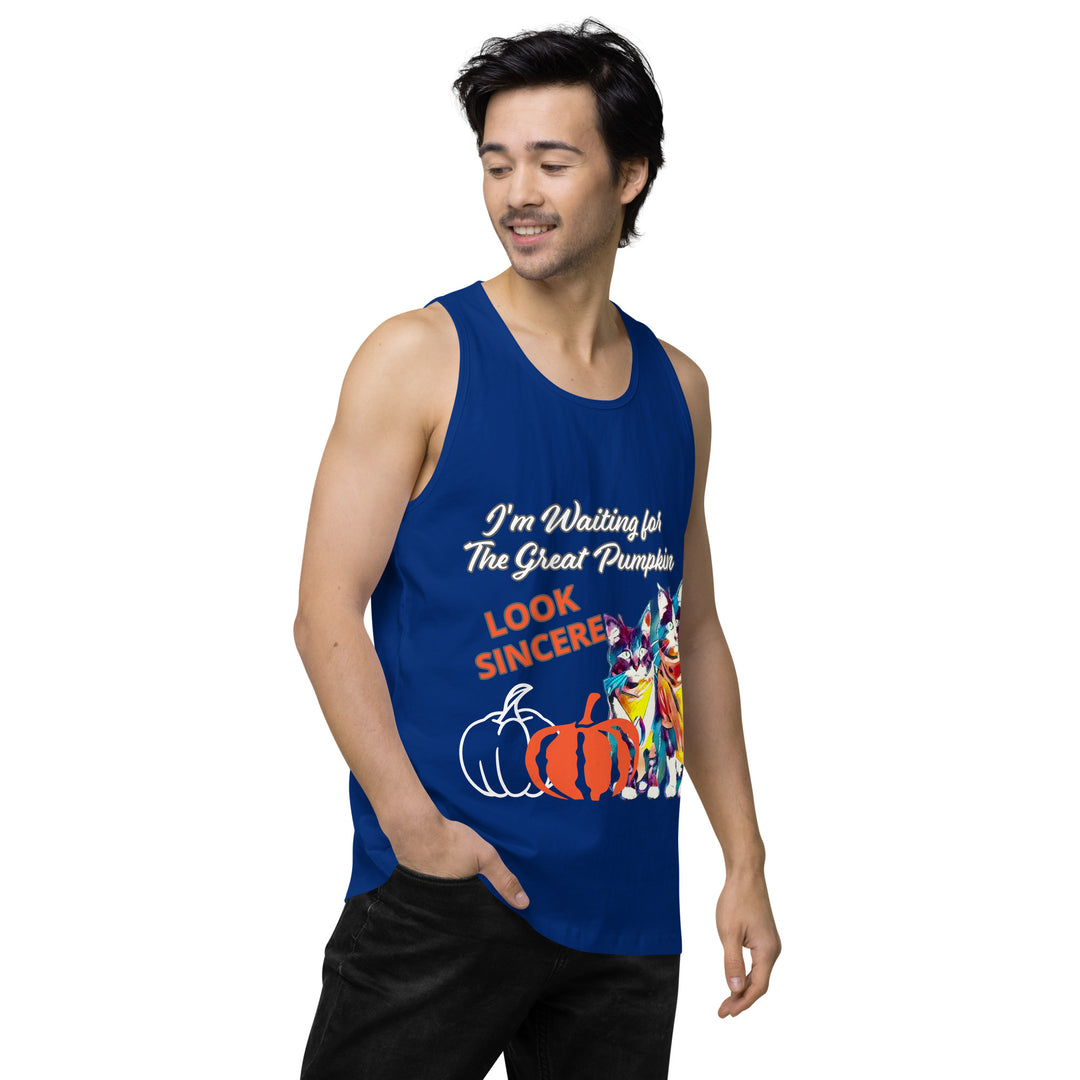 Great Pumpkin, look Sincere, Men’s premium tank top