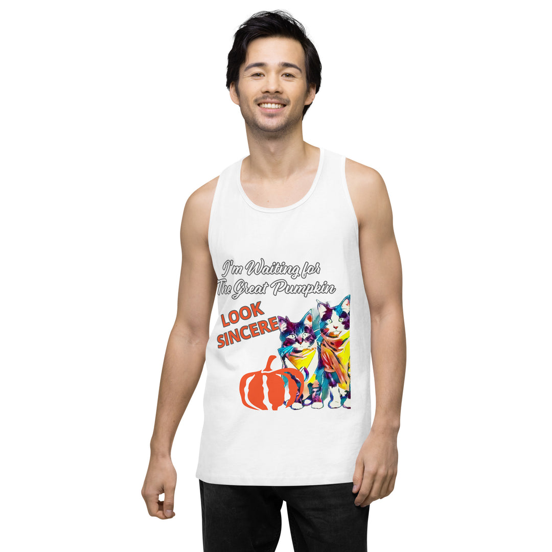 Great Pumpkin, look Sincere, Men’s premium tank top