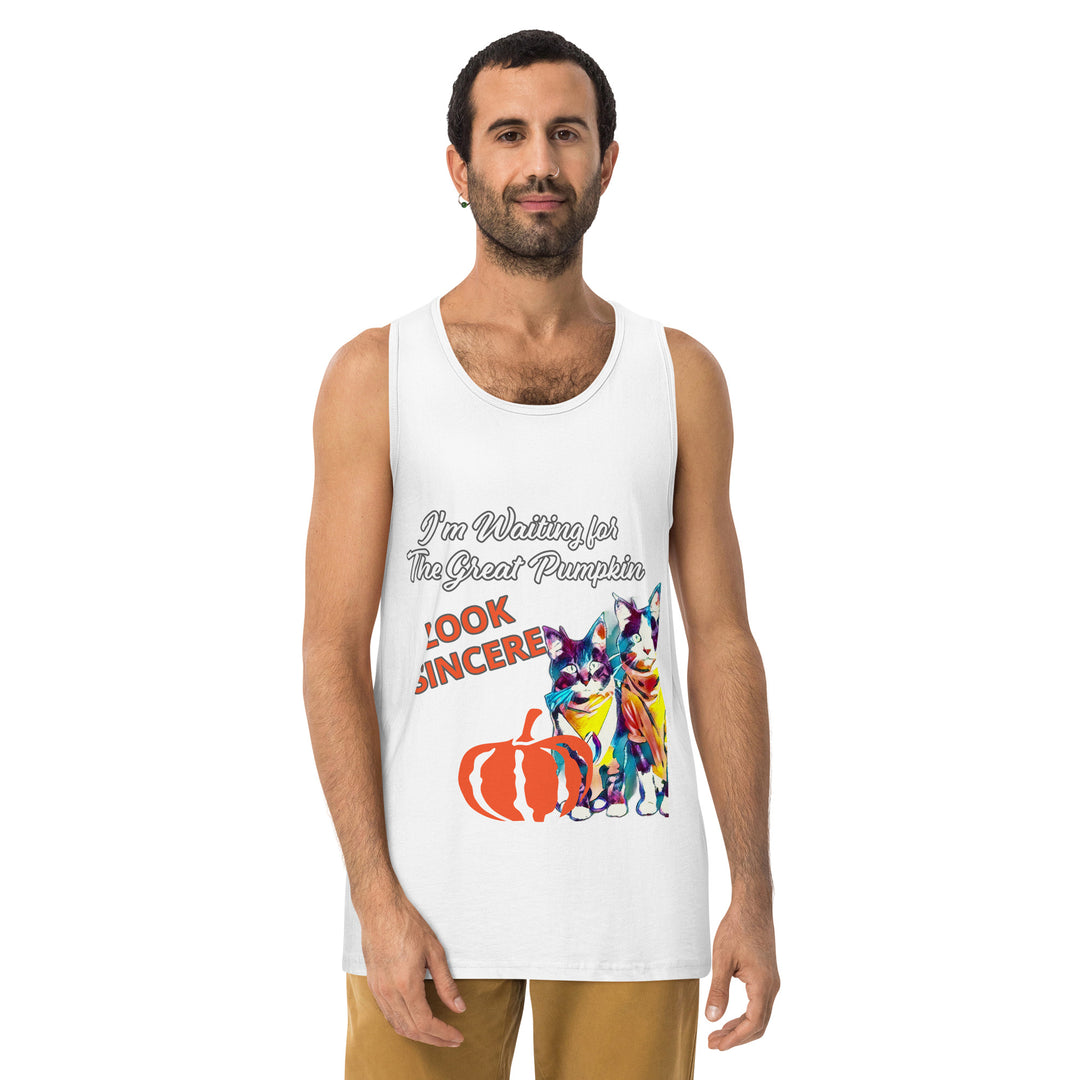Great Pumpkin, look Sincere, Men’s premium tank top