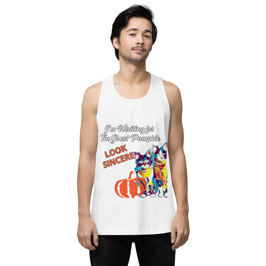 Great Pumpkin, look Sincere, Men’s premium tank top
