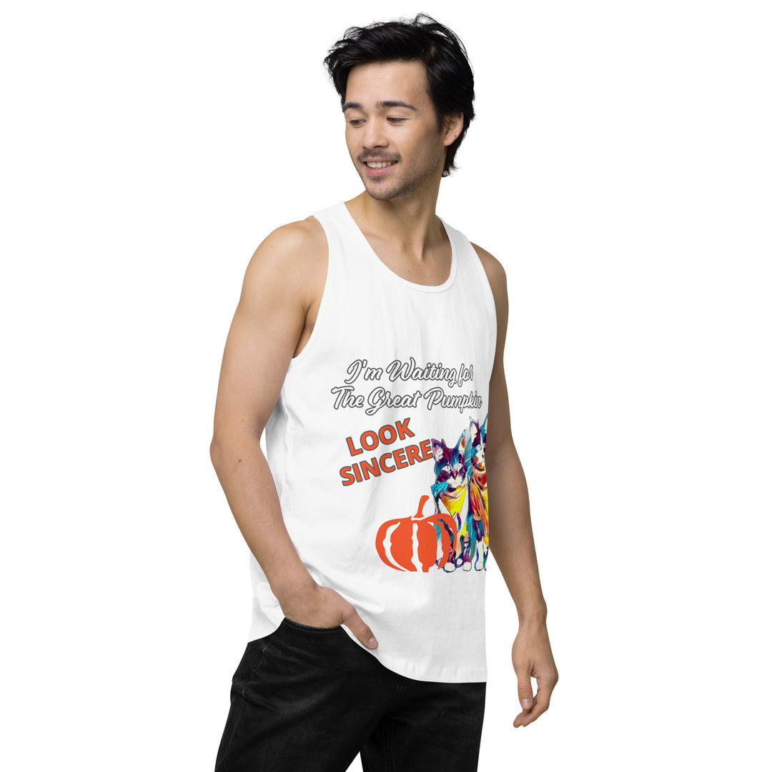 Great Pumpkin, look Sincere, Men’s premium tank top