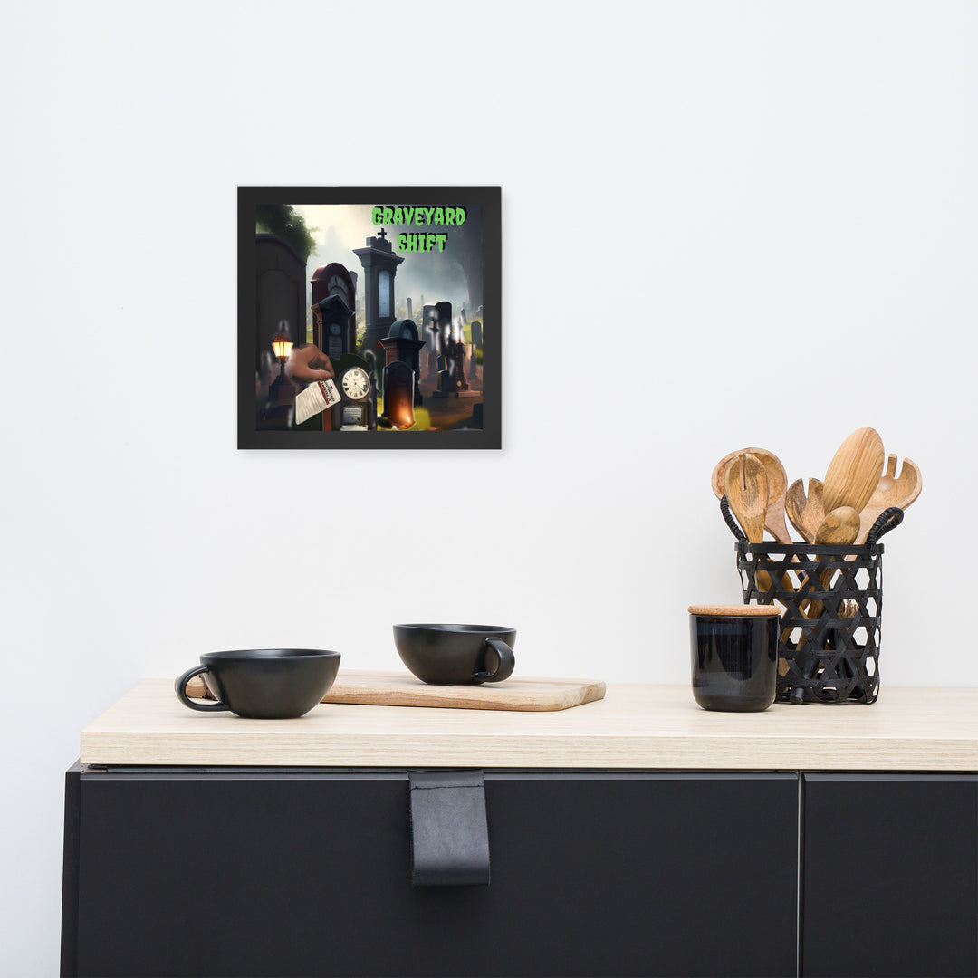 Graveyard Shift  Framed photo paper poster