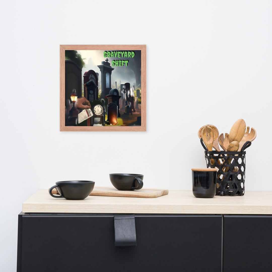 Graveyard Shift  Framed photo paper poster