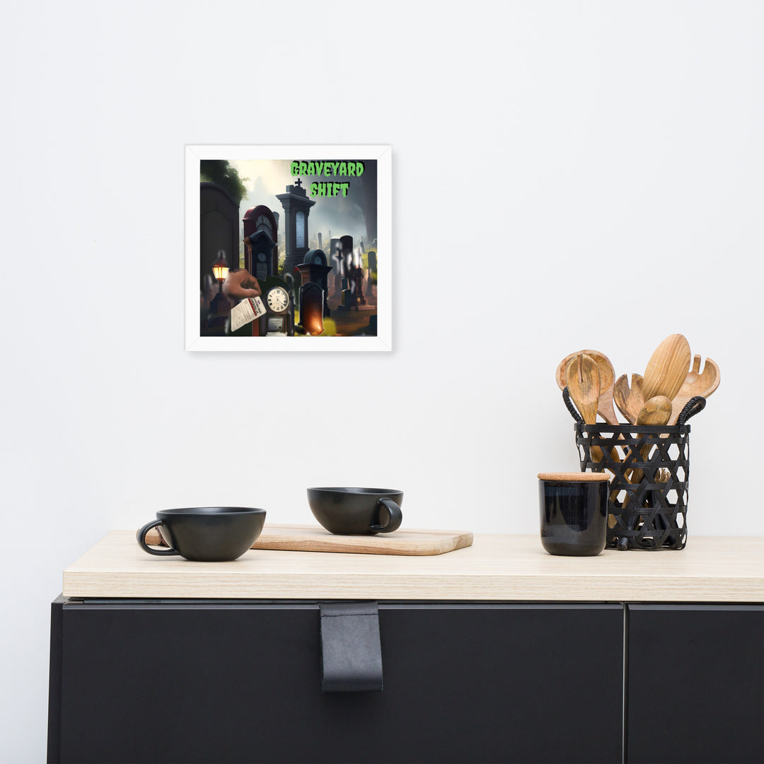 Graveyard Shift  Framed photo paper poster