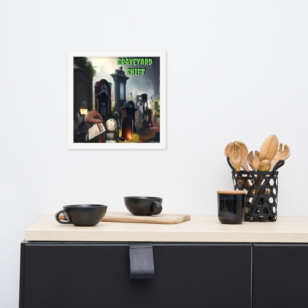 Graveyard Shift  Framed photo paper poster