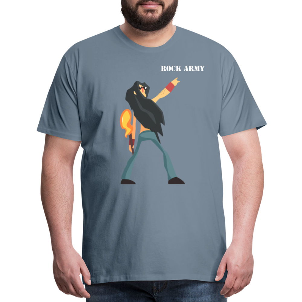 Rock Army Men's Premium T-Shirt - steel blue