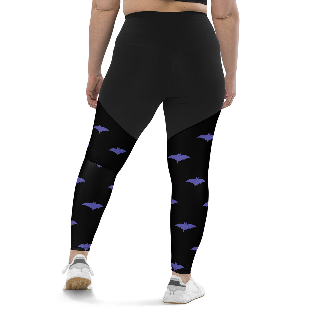 Purple Batsignal, Halloween Compression Sports Leggings