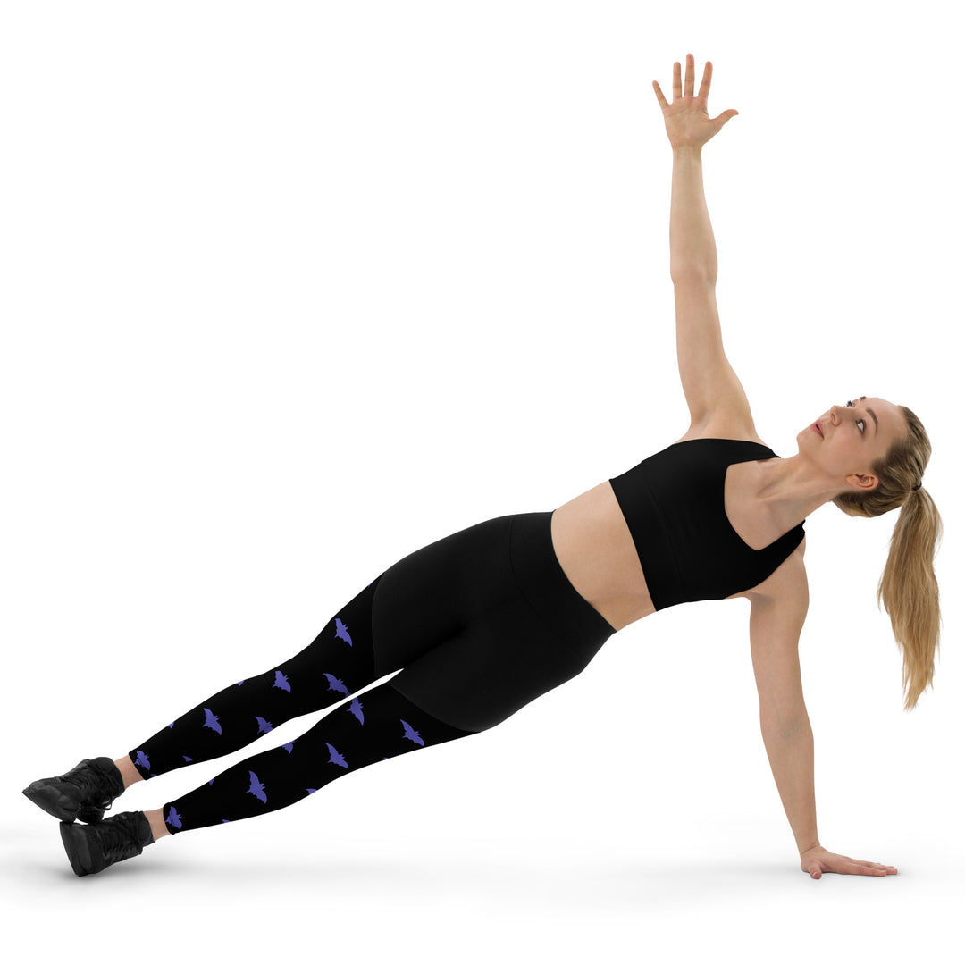 Purple Batsignal, Halloween Compression Sports Leggings