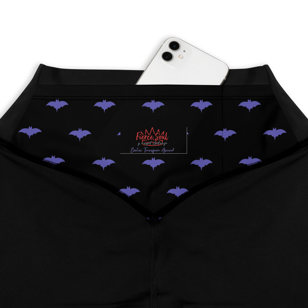 Purple Batsignal, Halloween Compression Sports Leggings