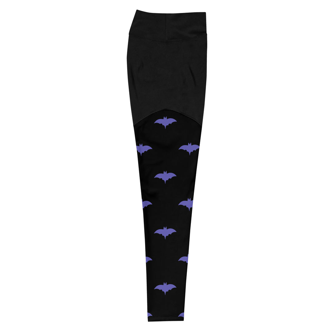 Purple Batsignal, Halloween Compression Sports Leggings