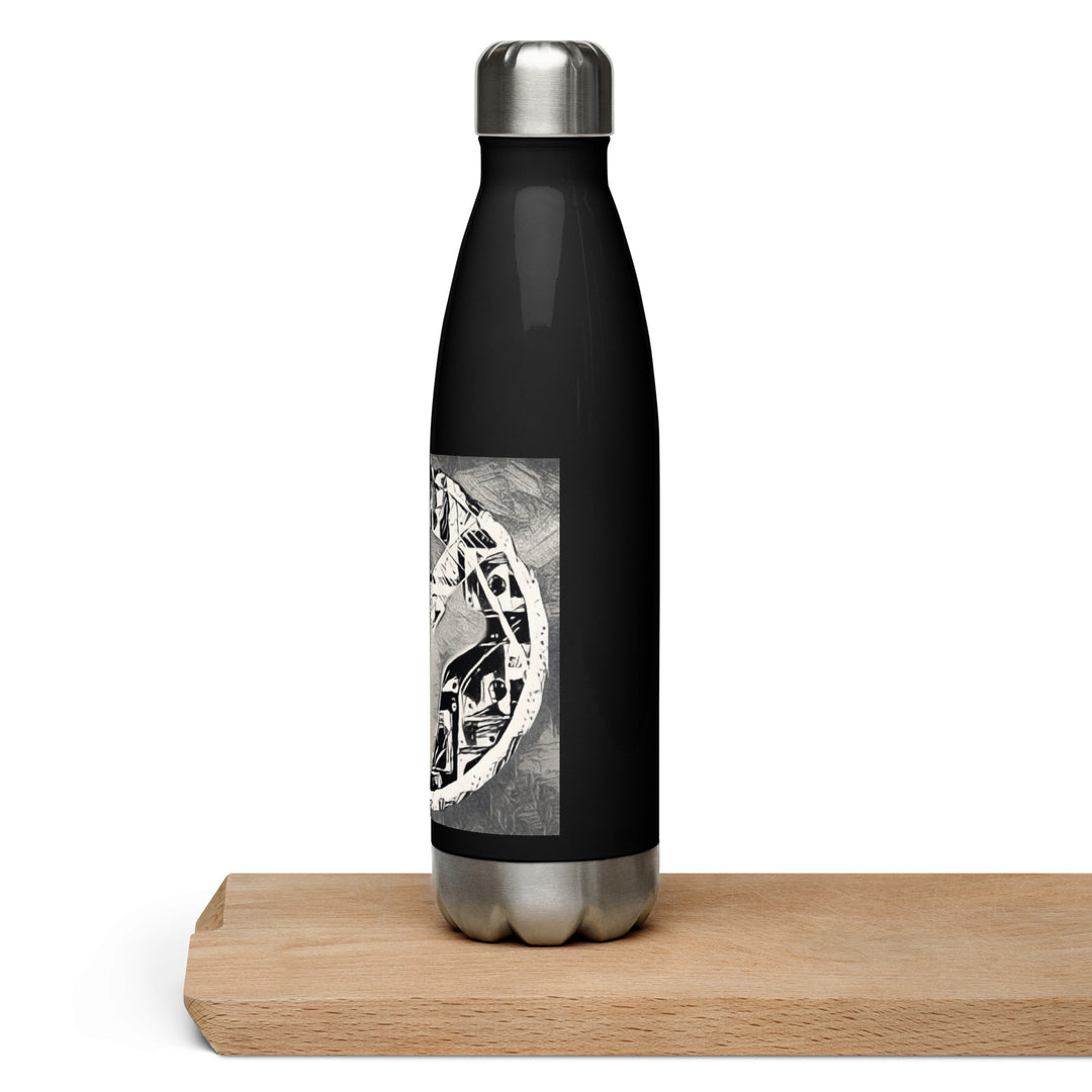 Grey Sketchy Guitar Stainless Steel Water Bottle