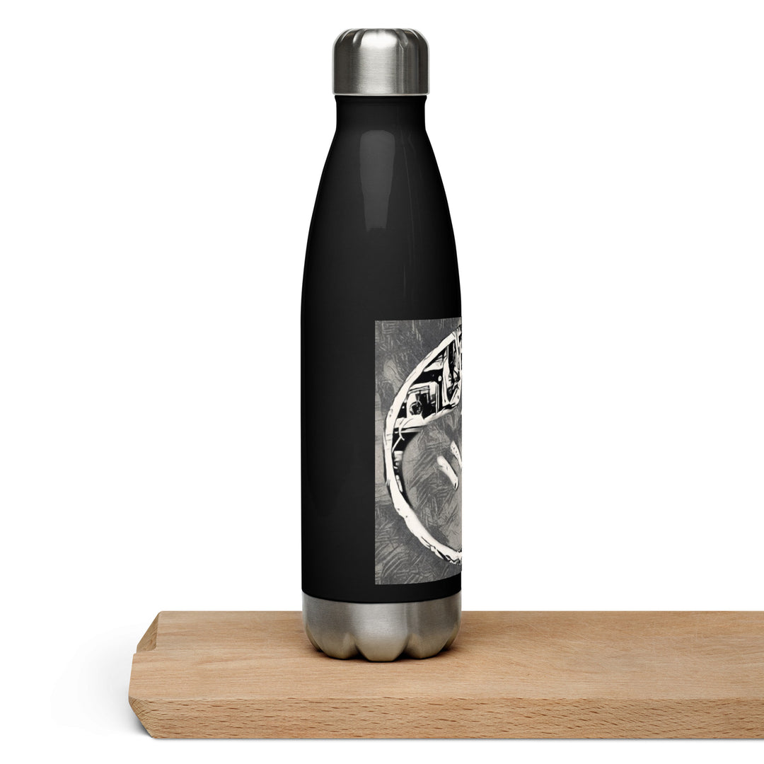 Grey Sketchy Guitar Stainless Steel Water Bottle
