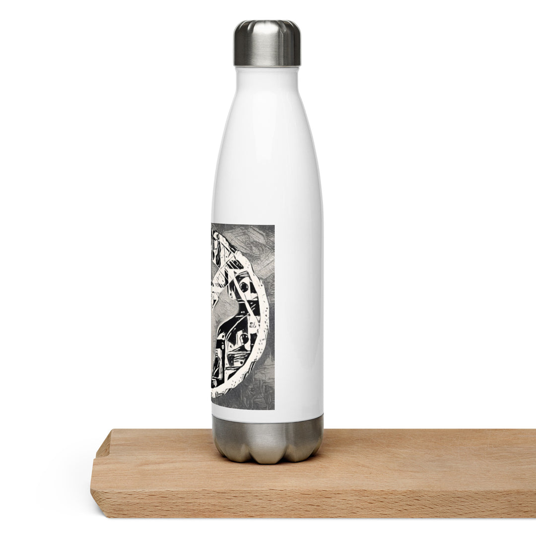 Grey Sketchy Guitar Stainless Steel Water Bottle