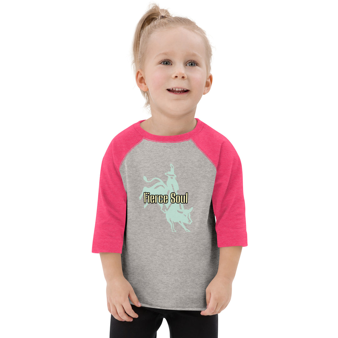 Bull Rider, Fierce Soul Toddler baseball shirt