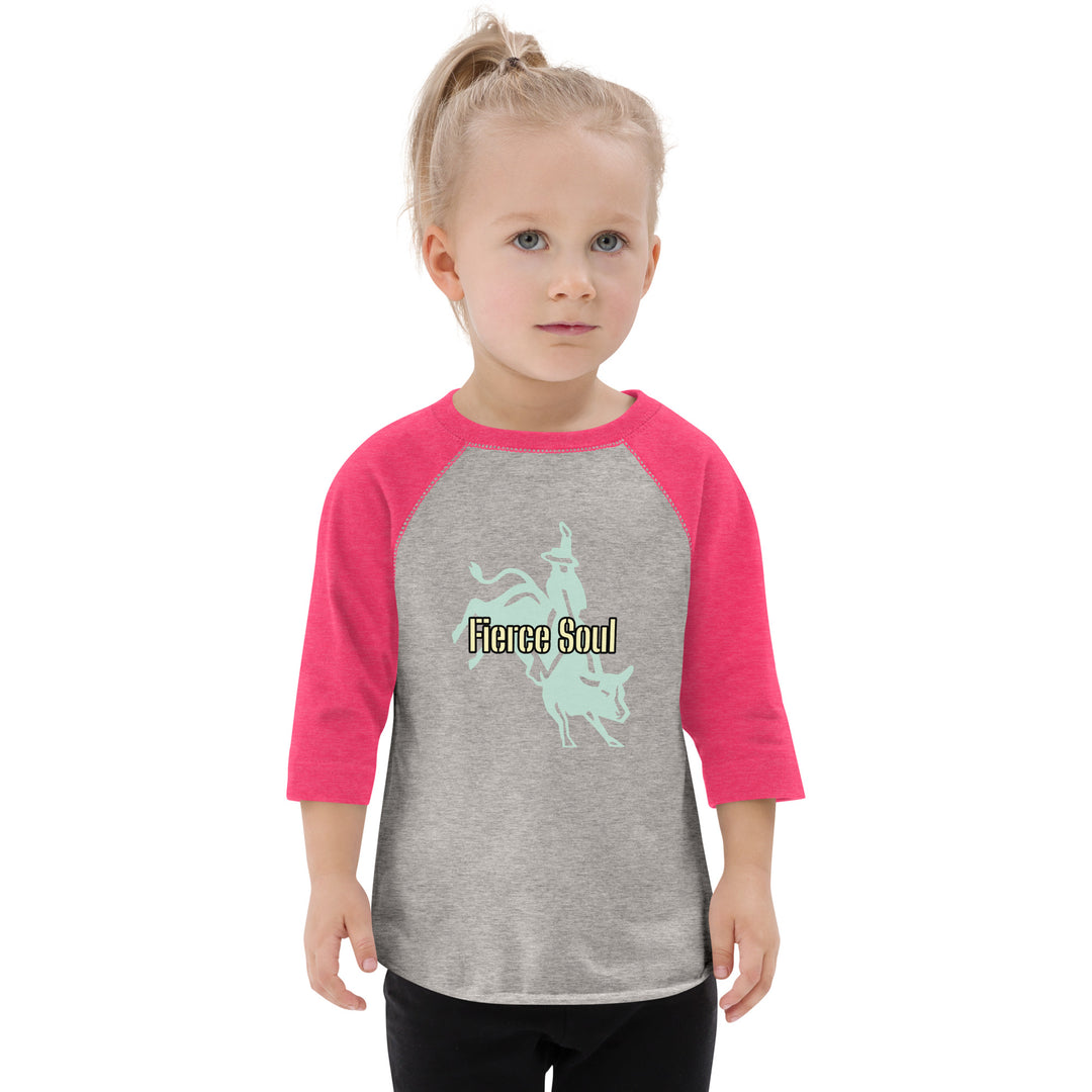 Bull Rider, Fierce Soul Toddler baseball shirt