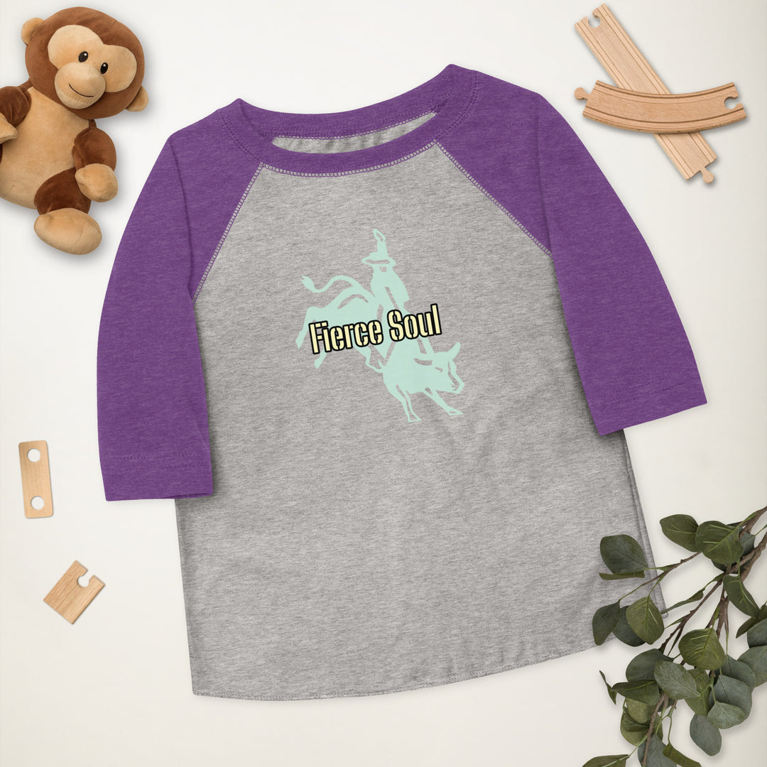 Bull Rider, Fierce Soul Toddler baseball shirt