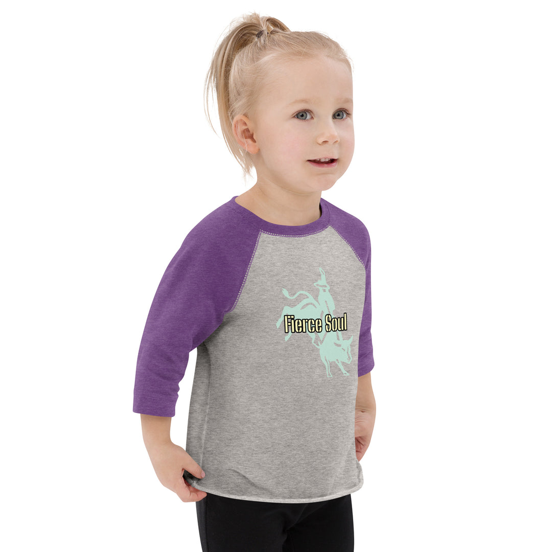 Bull Rider, Fierce Soul Toddler baseball shirt