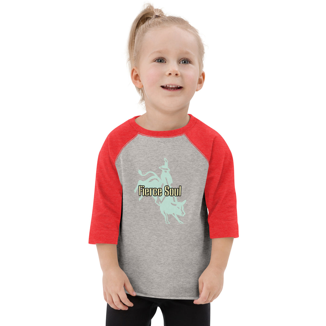 Bull Rider, Fierce Soul Toddler baseball shirt