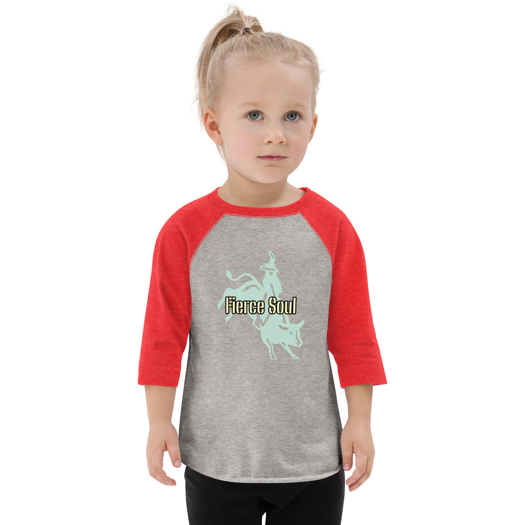 Bull Rider, Fierce Soul Toddler baseball shirt