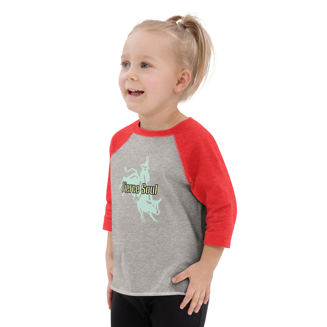 Bull Rider, Fierce Soul Toddler baseball shirt