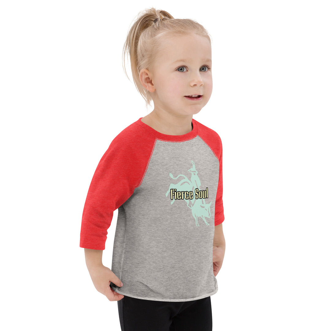 Bull Rider, Fierce Soul Toddler baseball shirt
