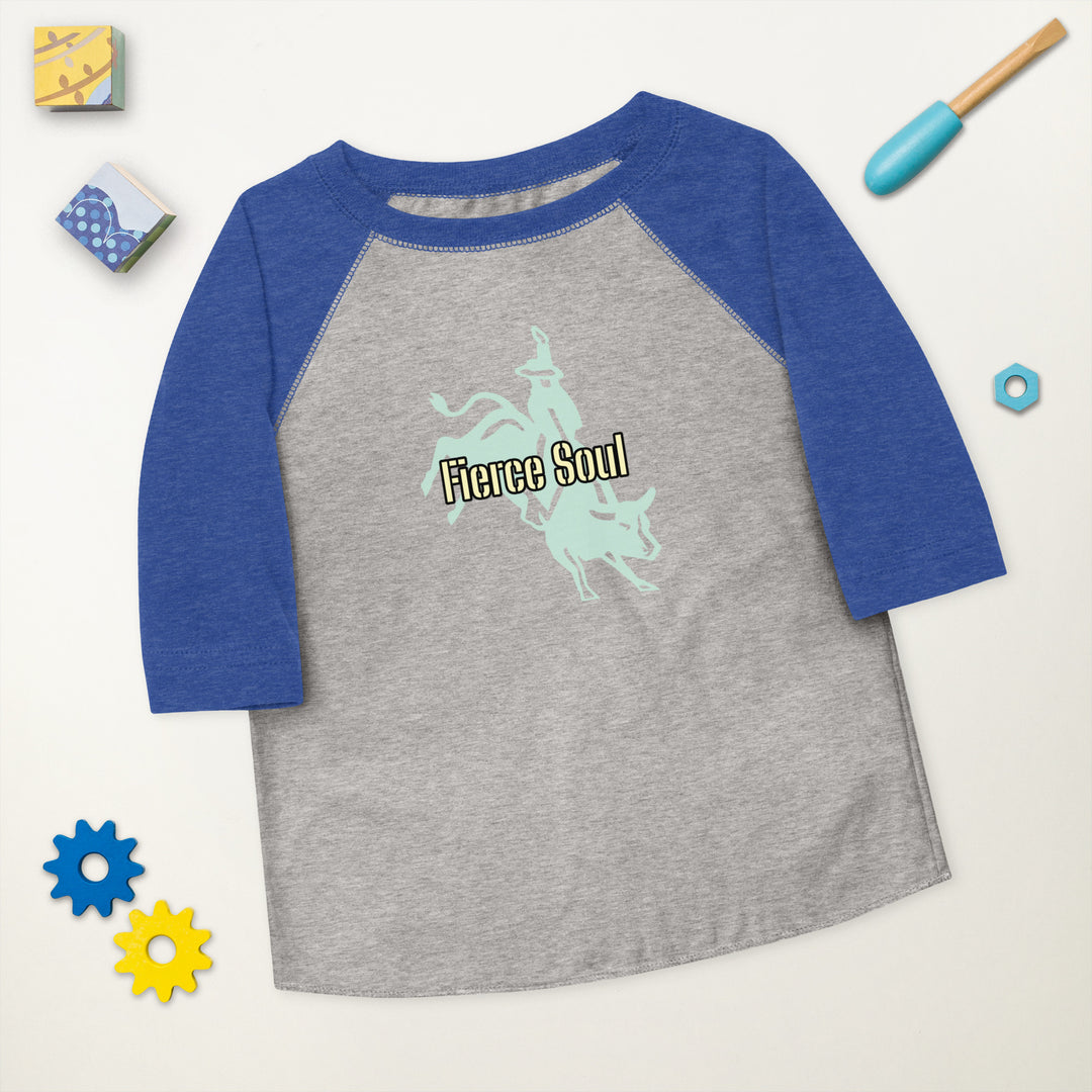 Bull Rider, Fierce Soul Toddler baseball shirt