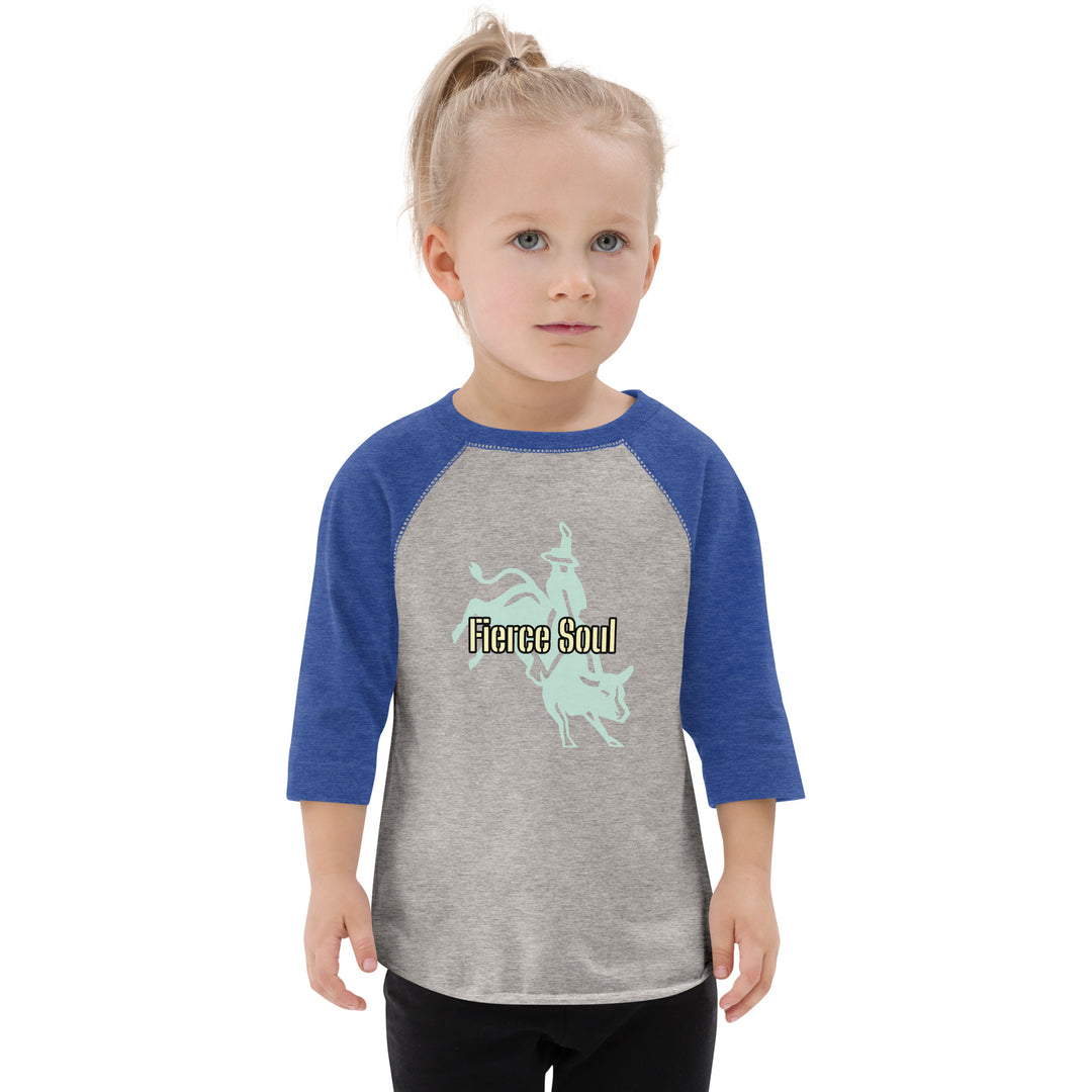 Bull Rider, Fierce Soul Toddler baseball shirt