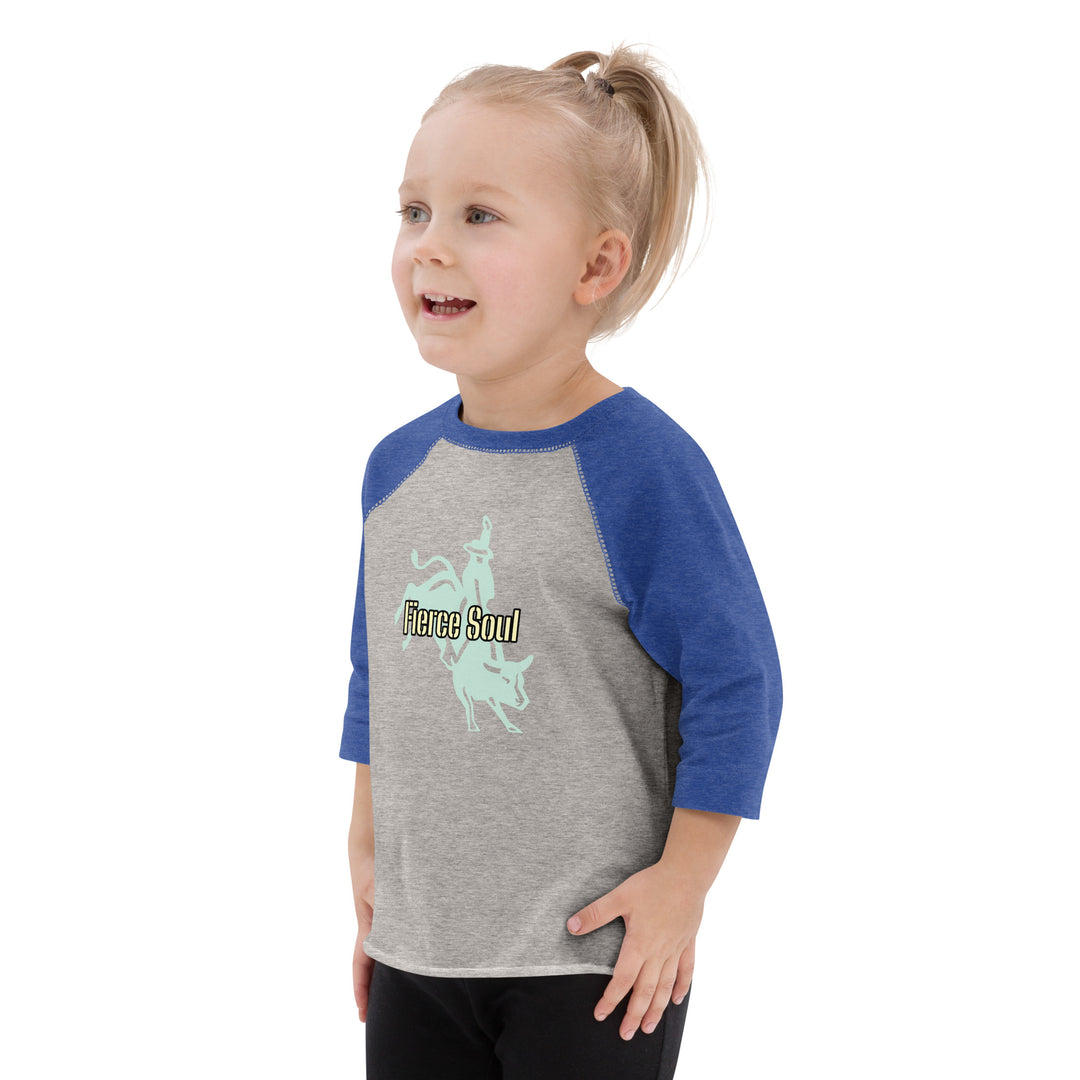 Bull Rider, Fierce Soul Toddler baseball shirt