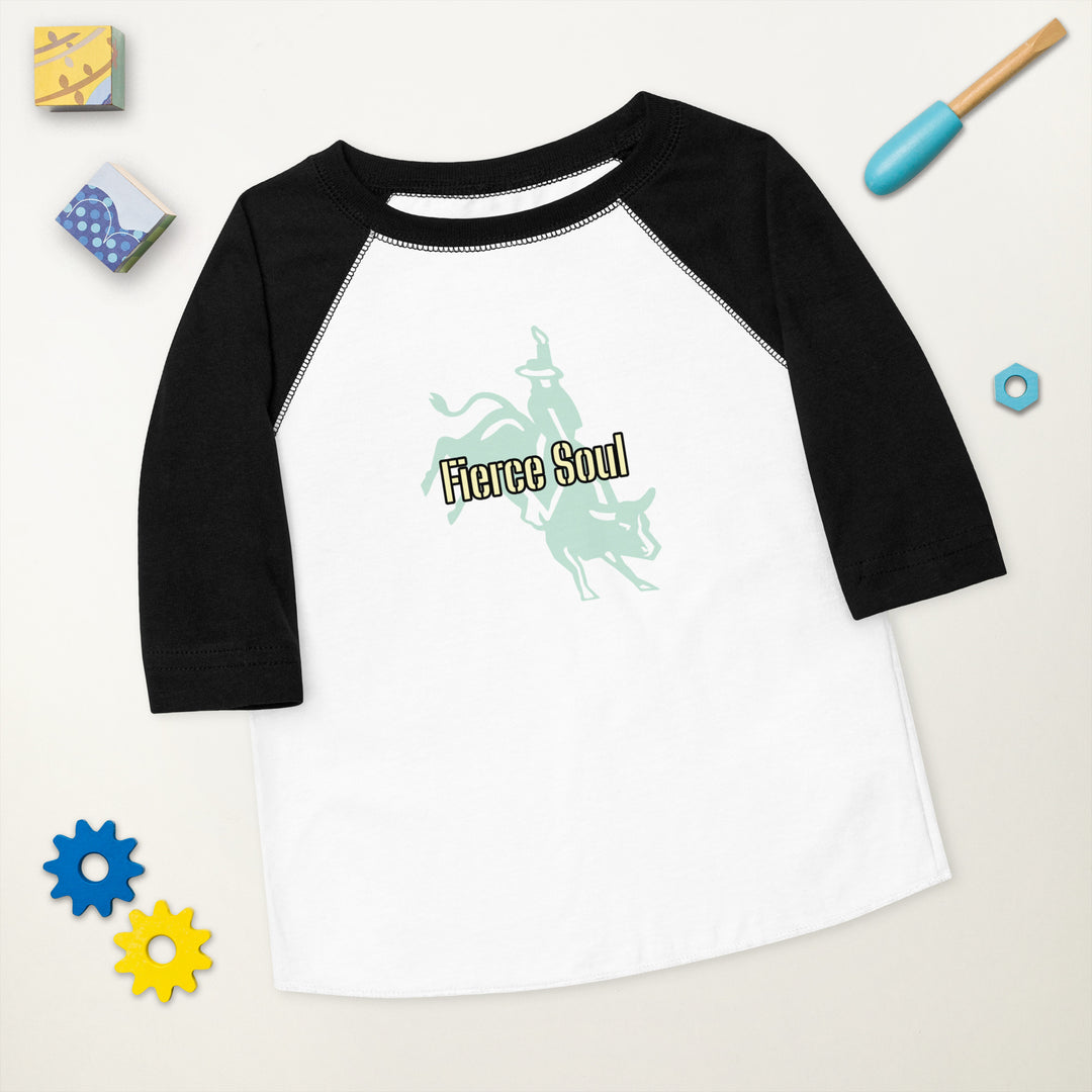 Bull Rider, Fierce Soul Toddler baseball shirt