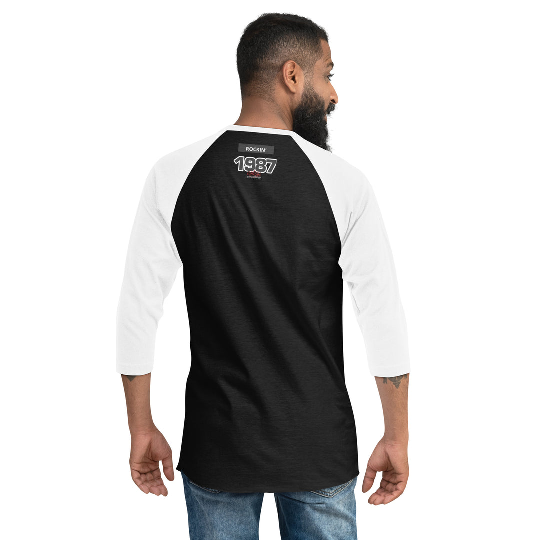 Once Bitten, Shark Rockin 1987, 3/4 sleeve raglan shirt