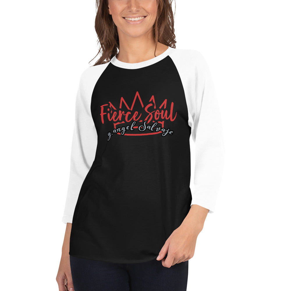 Fierce Soul 3/4 sleeve raglan shirt