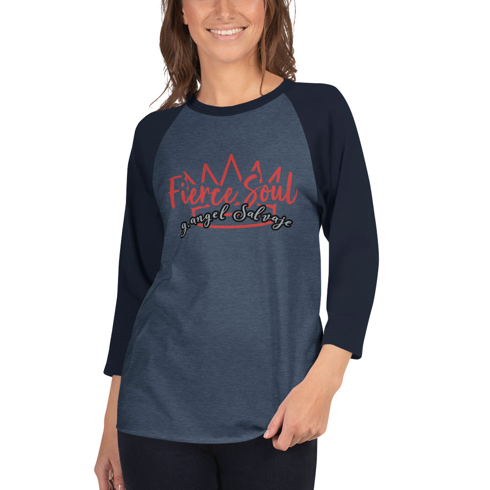 Fierce Soul 3/4 sleeve raglan shirt