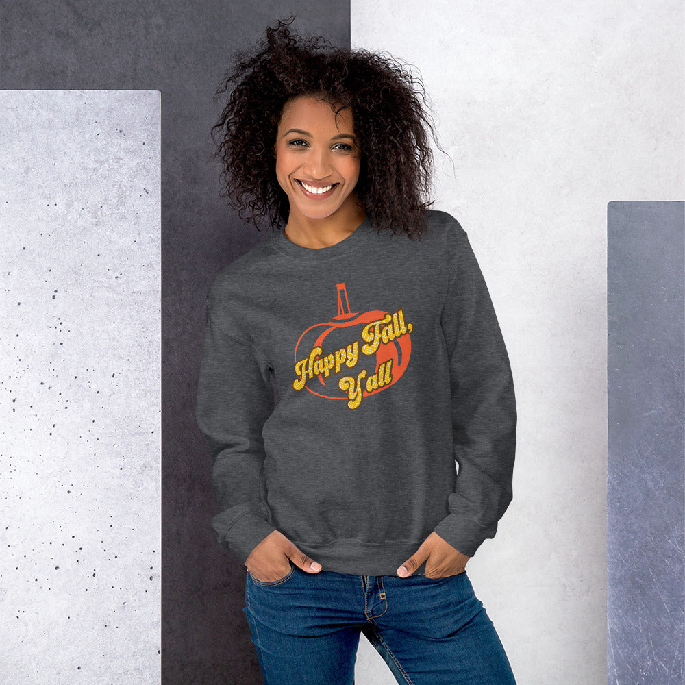 Happy Fall Y'all, Unisex Sweatshirt