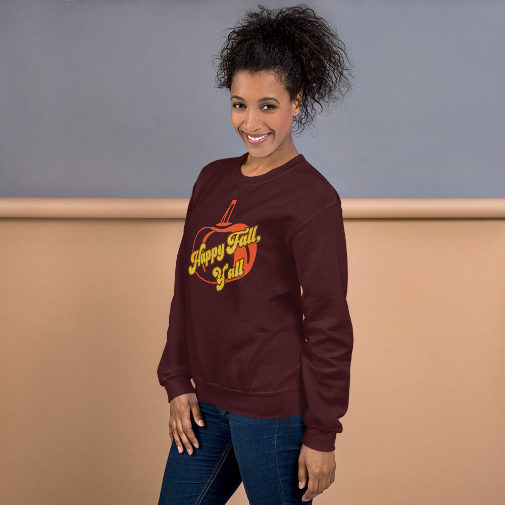 Happy Fall Y'all, Unisex Sweatshirt