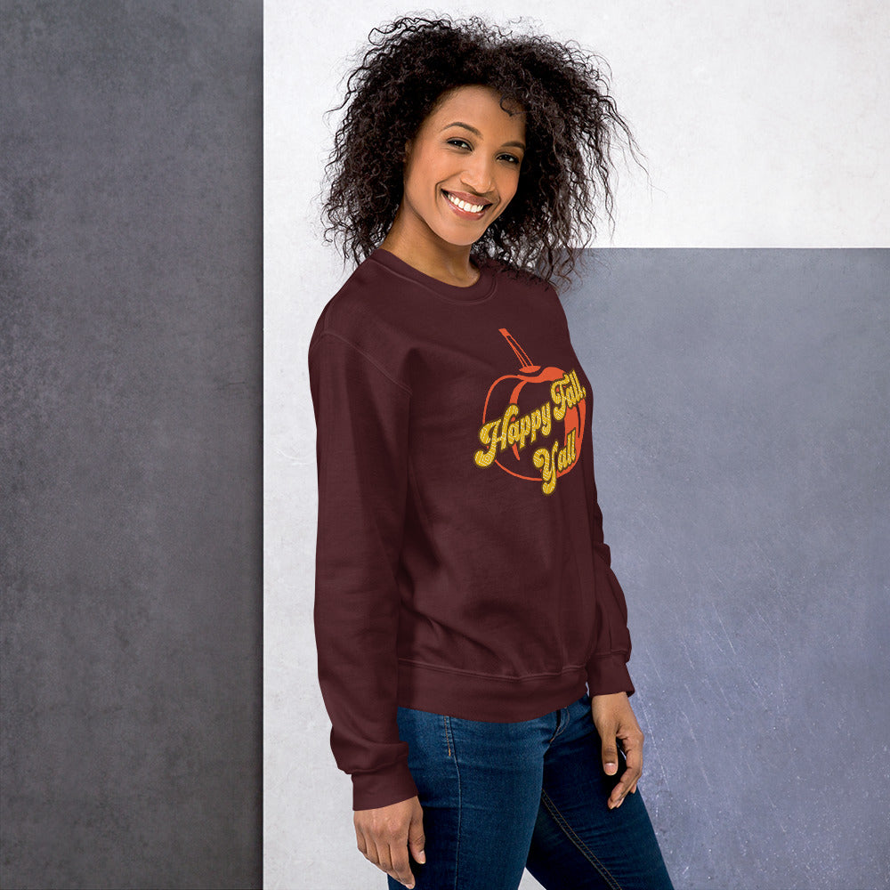 Happy Fall Y'all, Unisex Sweatshirt