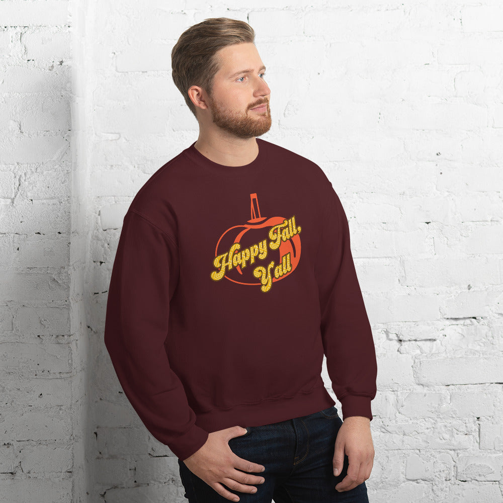 Happy Fall Y'all, Unisex Sweatshirt