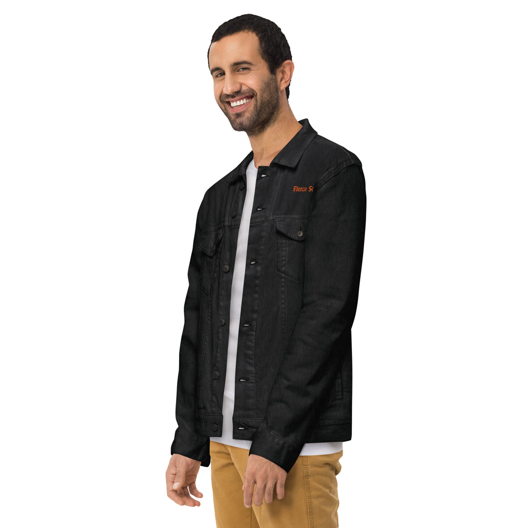 Embroidered Fierce Soul , Cactus Unisex denim jacket