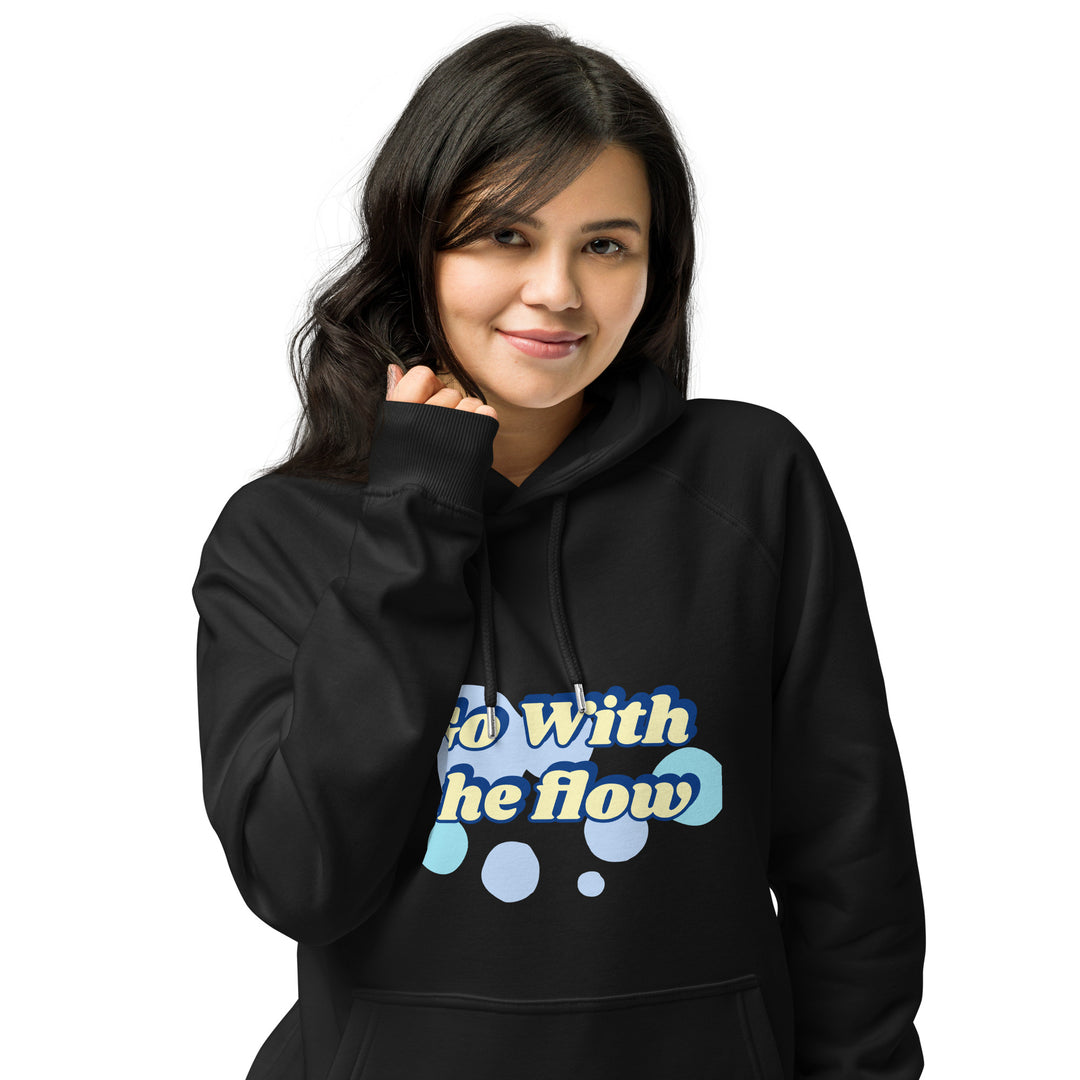 Go with the flow Unisex eco raglan hoodie