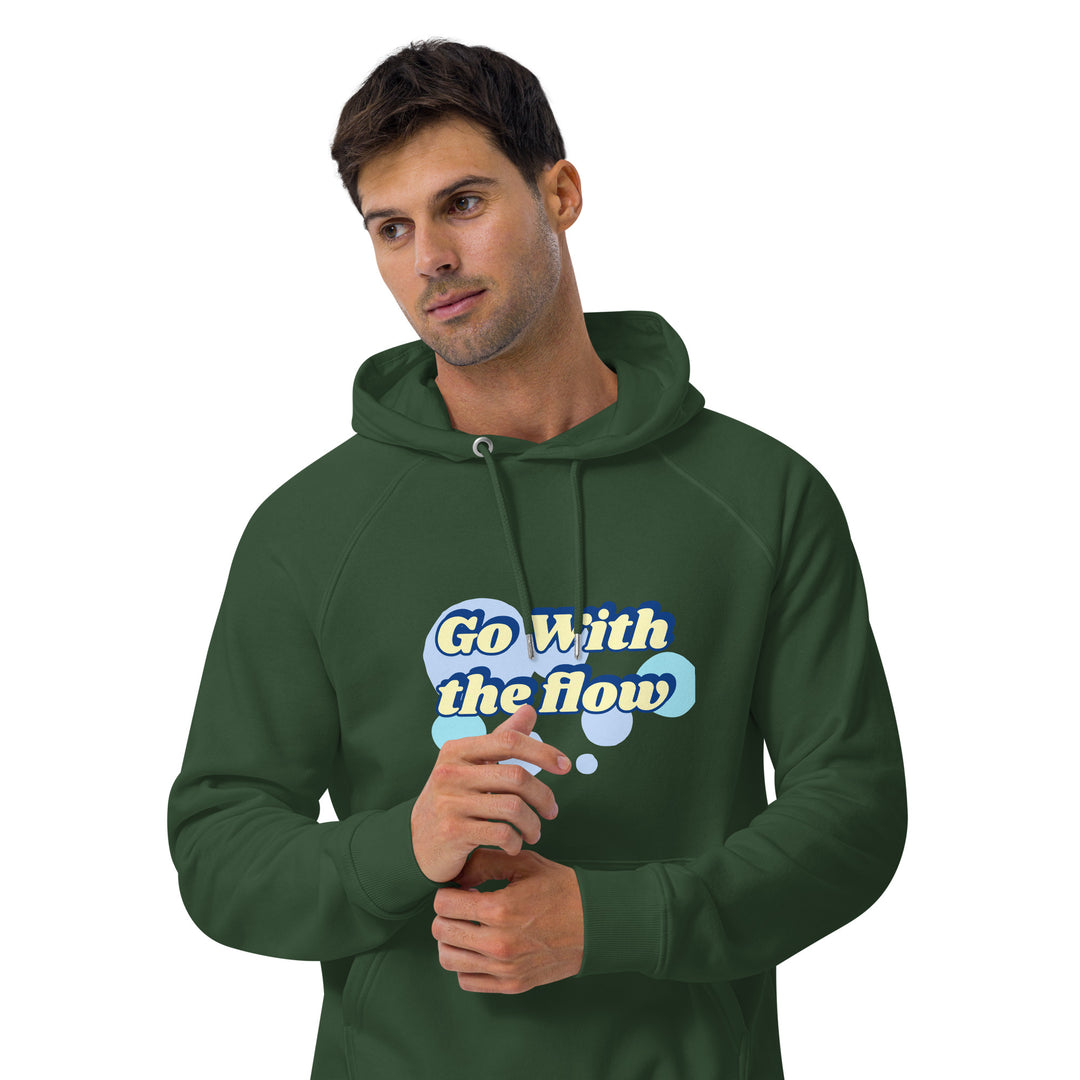 Go with the flow Unisex eco raglan hoodie