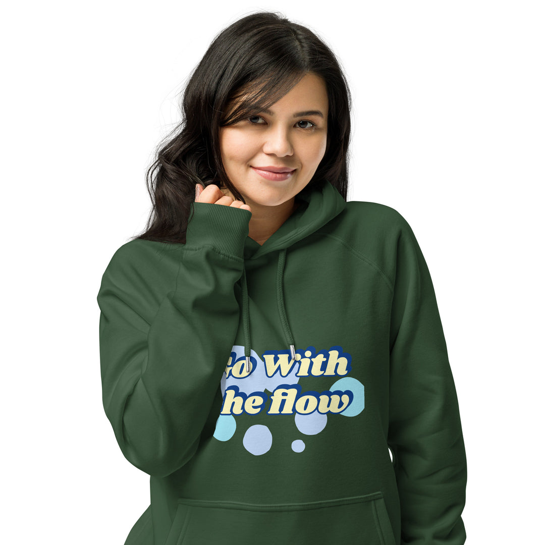 Go with the flow Unisex eco raglan hoodie