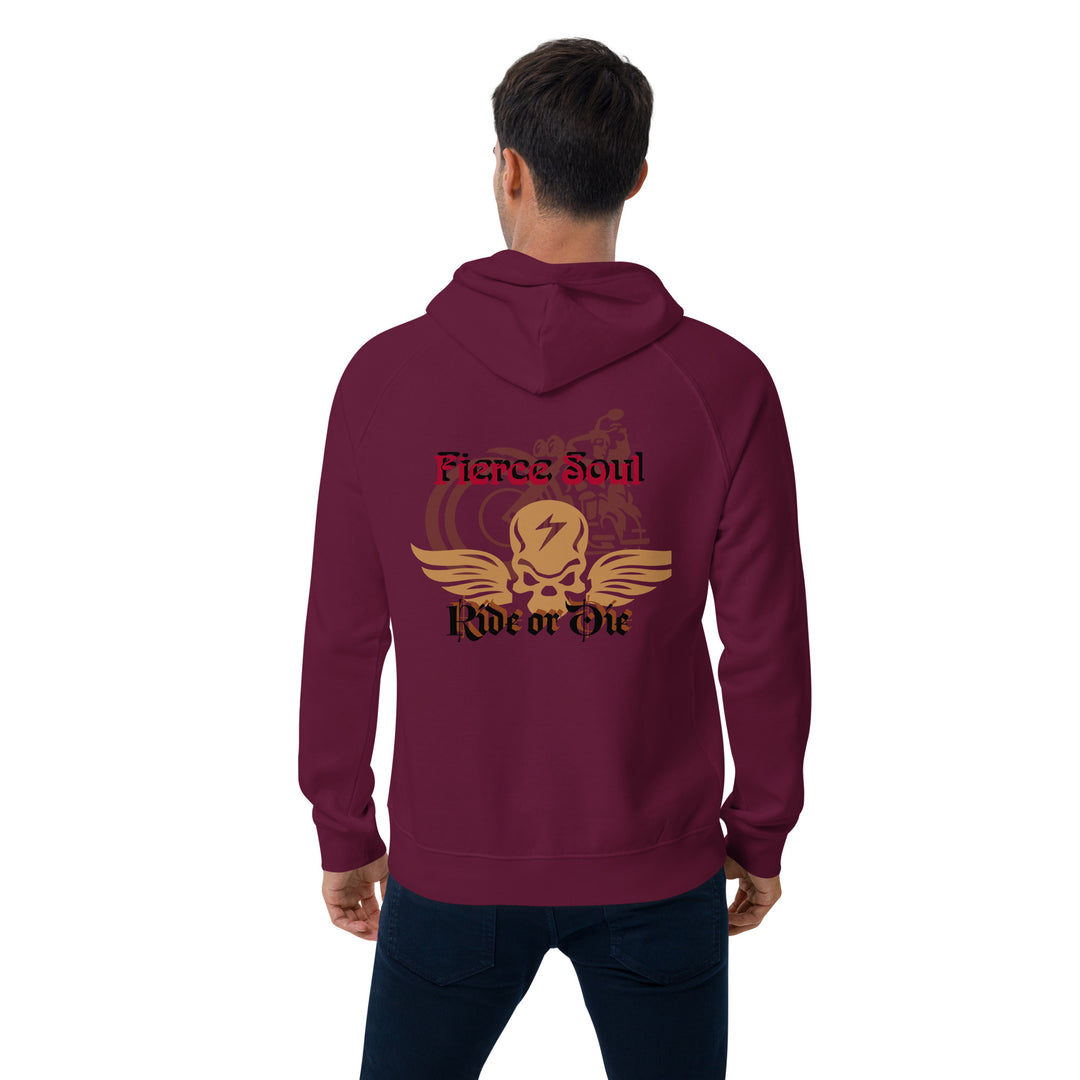 Ride or Die,  Fierce Soul Unisex eco raglan hoodie