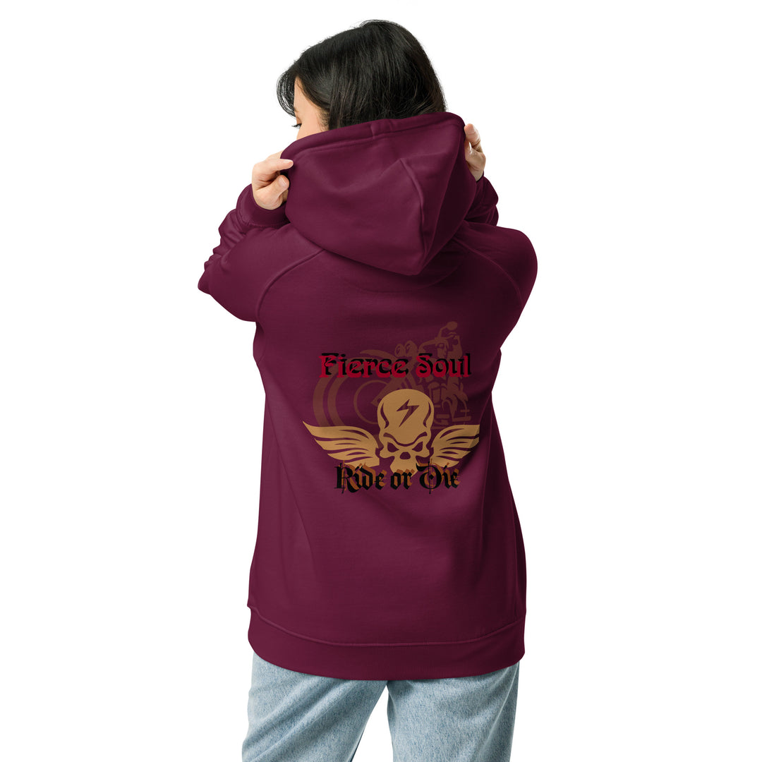 Ride or Die,  Fierce Soul Unisex eco raglan hoodie
