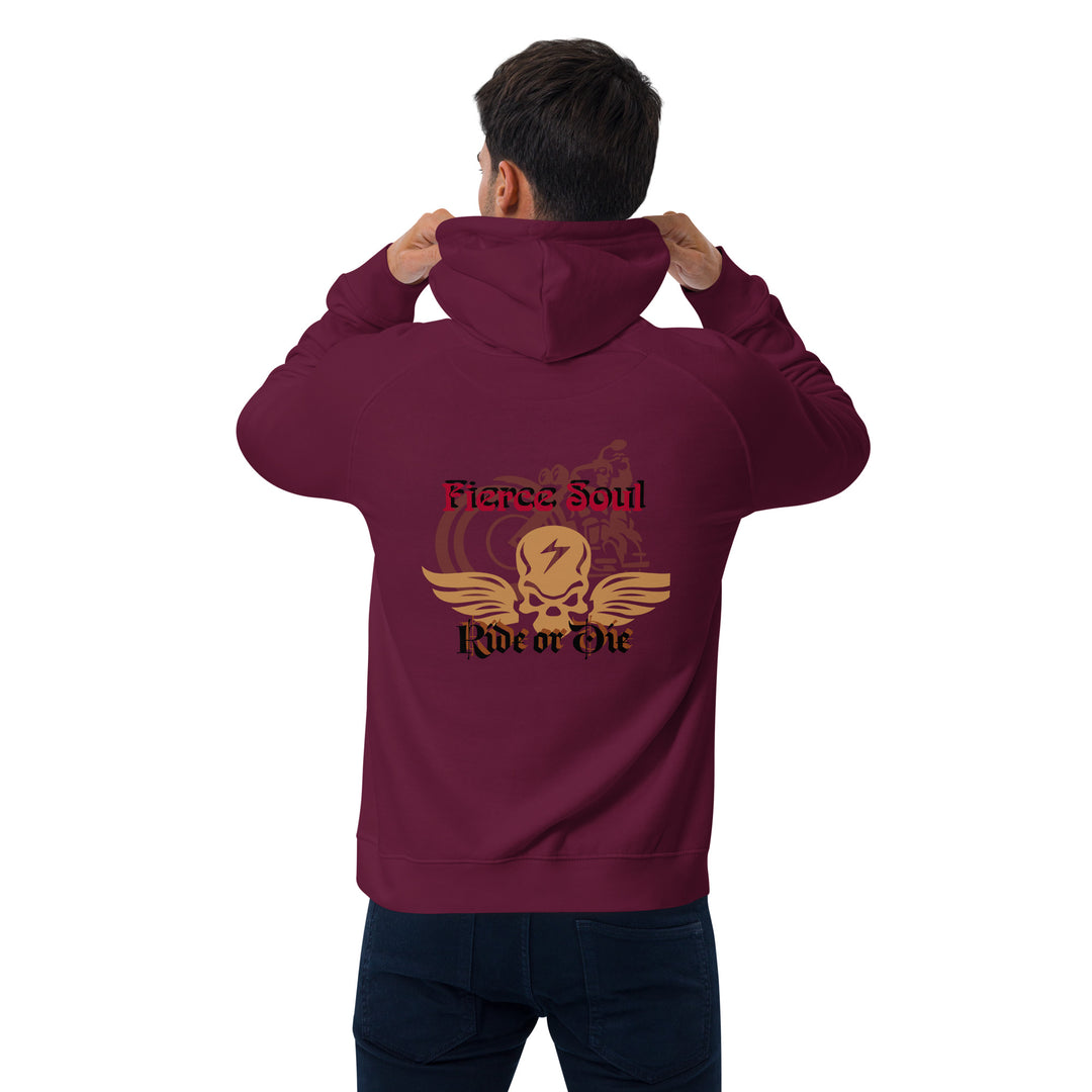 Ride or Die,  Fierce Soul Unisex eco raglan hoodie